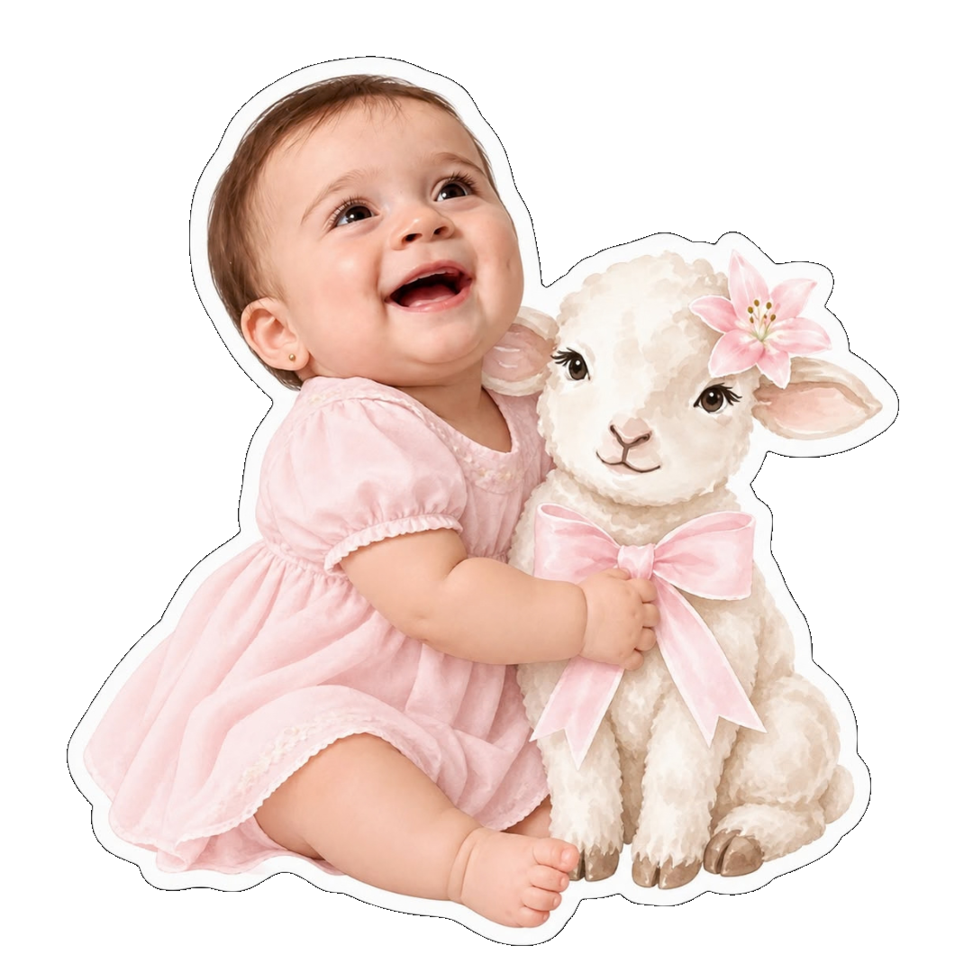 Maitê com sua ovelhinha